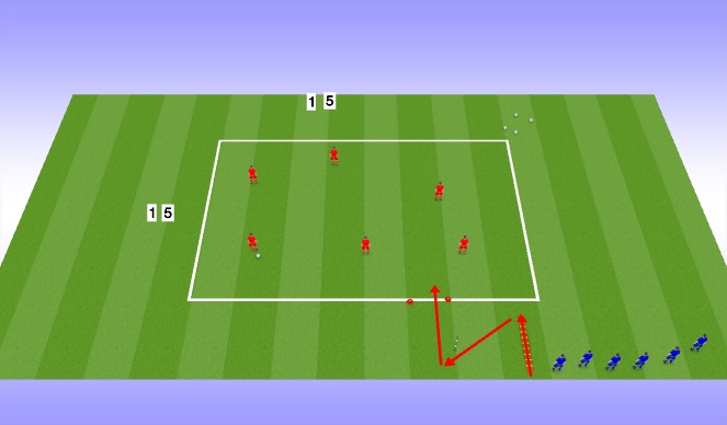 Football/Soccer Session Plan Drill (Colour): Warm up