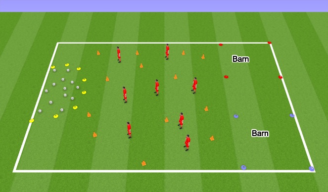 Football/Soccer Session Plan Drill (Colour): Skill Practice 1