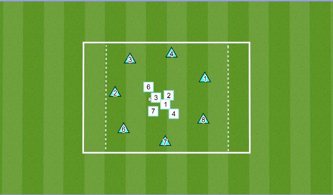 Football/Soccer Session Plan Drill (Colour): Dribbling/Passing warm-up