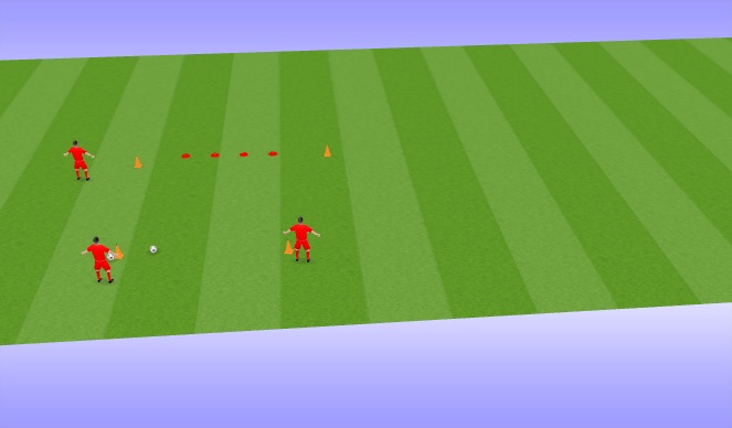 Football/Soccer Session Plan Drill (Colour): Technical ladder passing exercise 