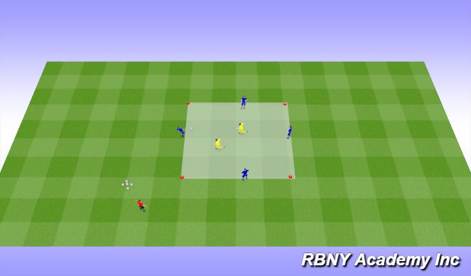 Football/Soccer Session Plan Drill (Colour): Intro - 4v2s
