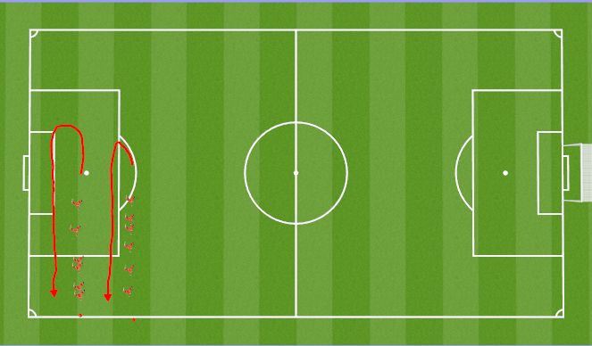 Football/Soccer Session Plan Drill (Colour): warm up