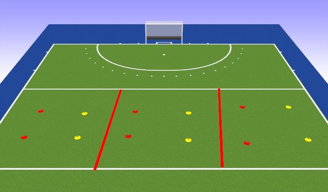 Hockey Session Plan Drill (Colour): Warm Up