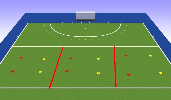 Hockey Session Plan Drill (Colour): Warm Up