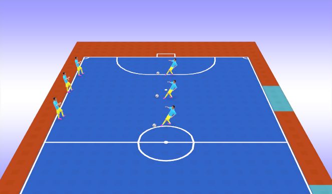Futsal Session Plan Drill (Colour): iSkills - Passing Pairs