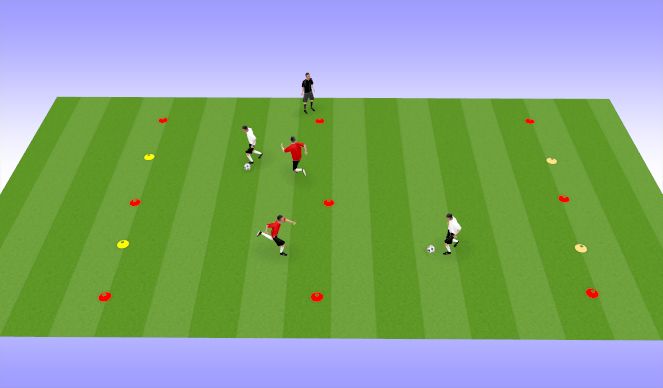 Football/Soccer Session Plan Drill (Colour): 1v1 Tournament