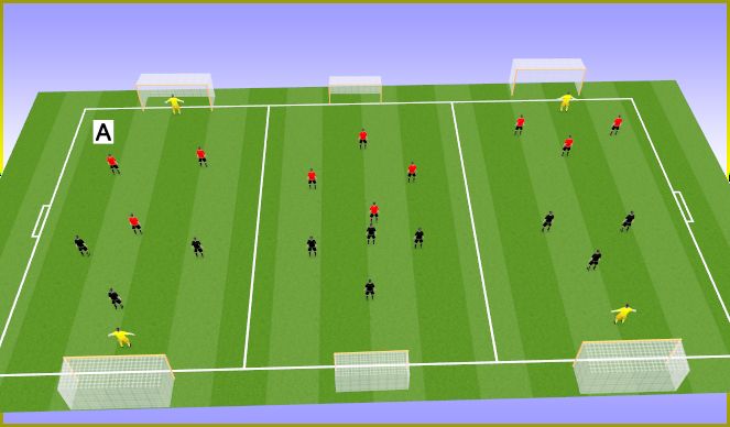 Football/Soccer Session Plan Drill (Colour): Tick Tick Boom