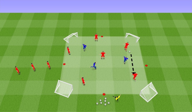 Football/Soccer Session Plan Drill (Colour): 8vs4