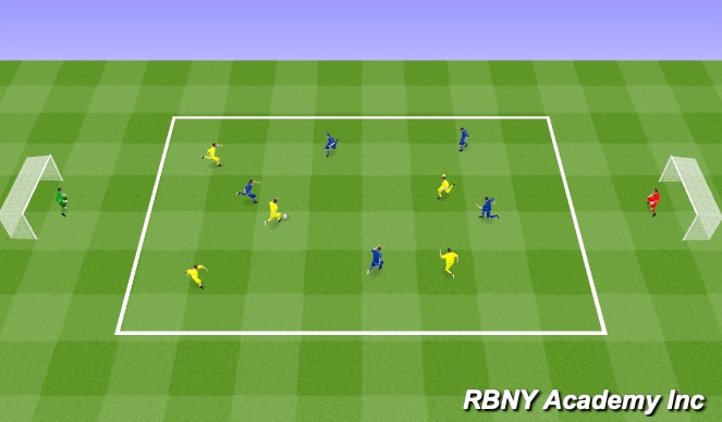 Football/Soccer Session Plan Drill (Colour): Passing condition game