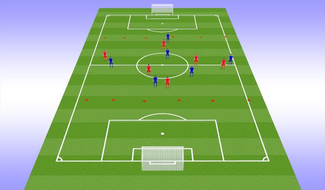 Football/Soccer Session Plan Drill (Colour): 5v5