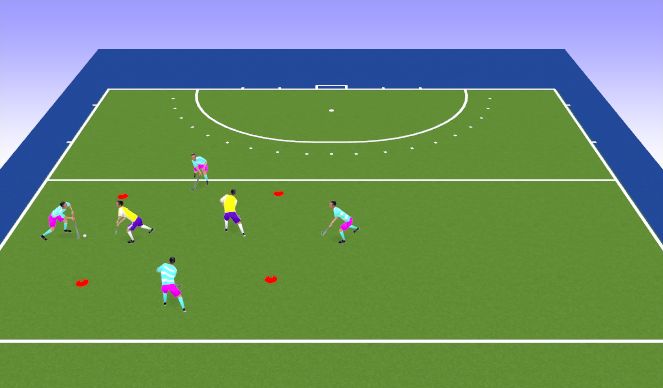 Hockey Session Plan Drill (Colour): Box it out!