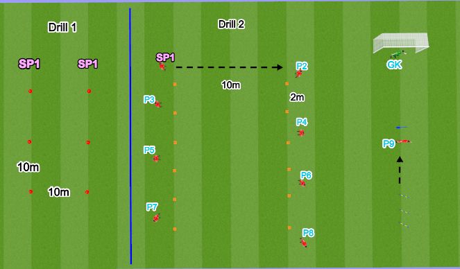 Football/Soccer Session Plan Drill (Colour): Warm Up Variation 2