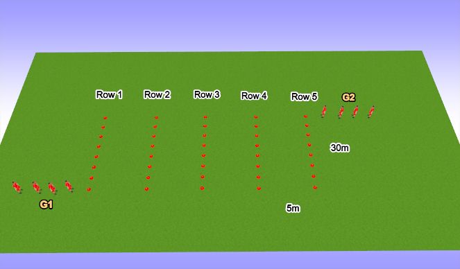 Football/Soccer Session Plan Drill (Colour): Warm Up Variation 4