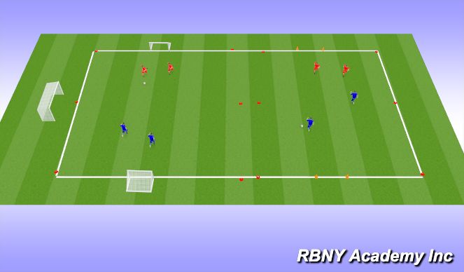Football/Soccer Session Plan Drill (Colour): Drop-In Games