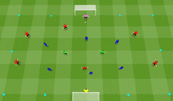 Football/Soccer Session Plan Drill (Colour): Game: 7v7+2