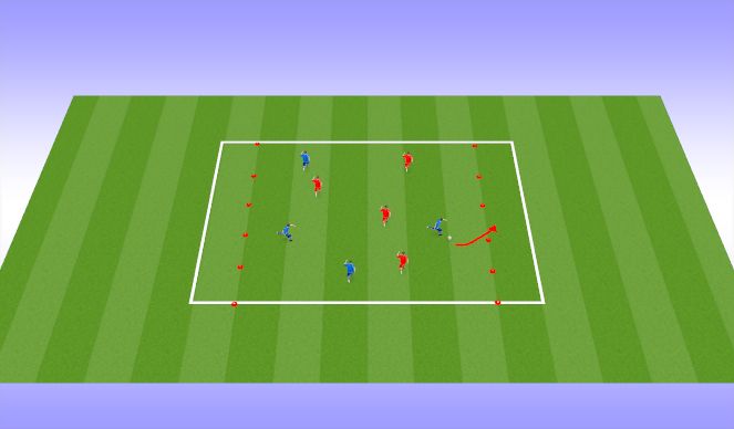 Football/Soccer Session Plan Drill (Colour): Conditioned game/scrimmage