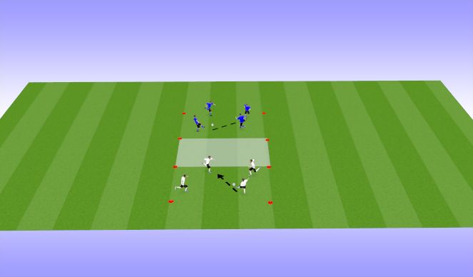 Football/Soccer Session Plan Drill (Colour): Passing and Movement