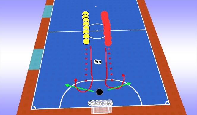 Futsal Session Plan Drill (Colour): Warm-Up