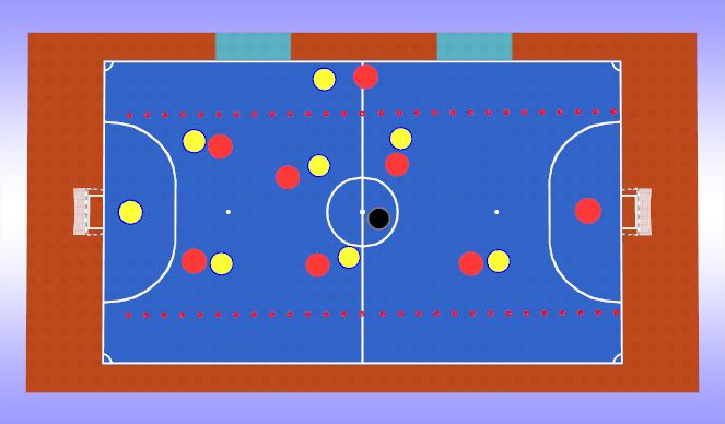Futsal Session Plan Drill (Colour): Conditioned Game