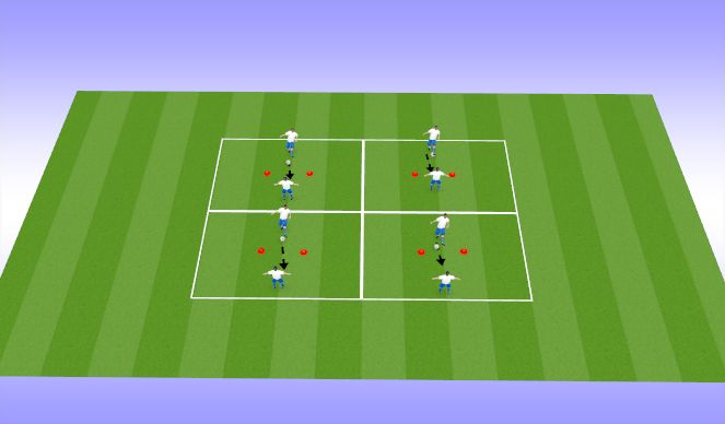 Football/Soccer Session Plan Drill (Colour): Technique