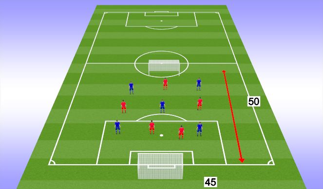 Football/Soccer Session Plan Drill (Colour): 5v5+2