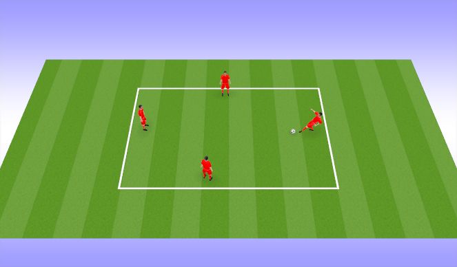 Football/Soccer Session Plan Drill (Colour): 4v0
