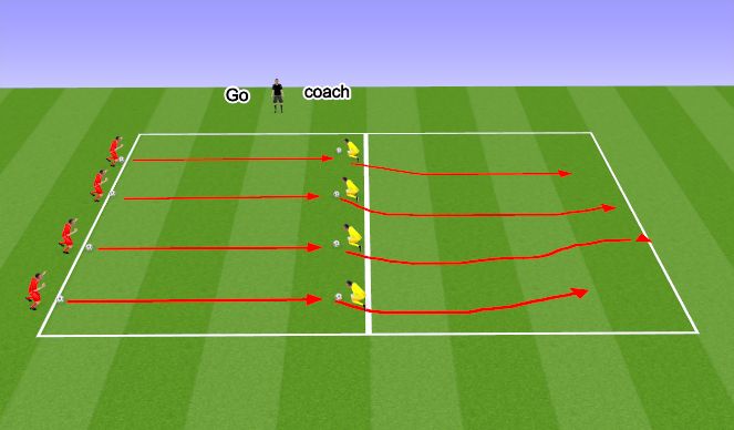 Football/Soccer Session Plan Drill (Colour): The chase is on