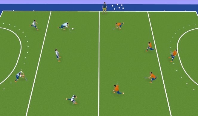 Hockey Session Plan Drill (Colour): Small Sided Game - Self Pass