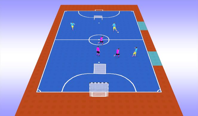 Futsal Session Plan Drill (Colour): Activation - Pick-Up