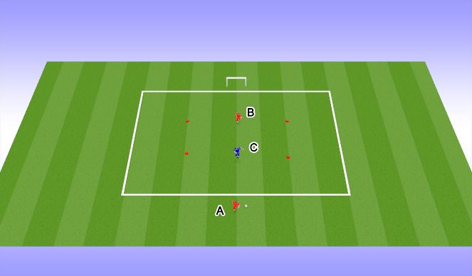 Football/Soccer Session Plan Drill (Colour): Movement off the ball with some pressure