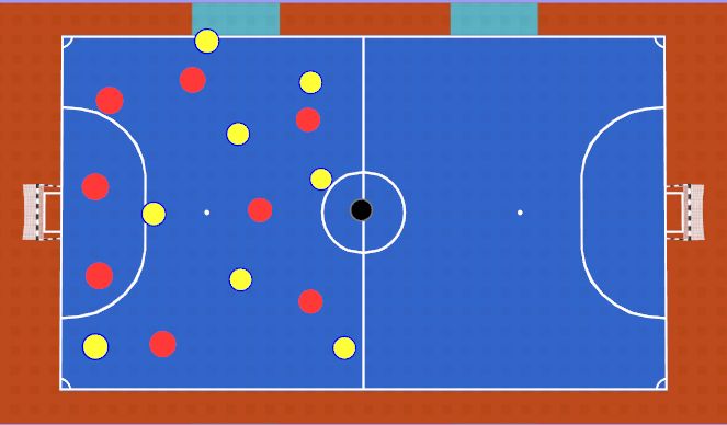 Futsal Session Plan Drill (Colour): Cool Down