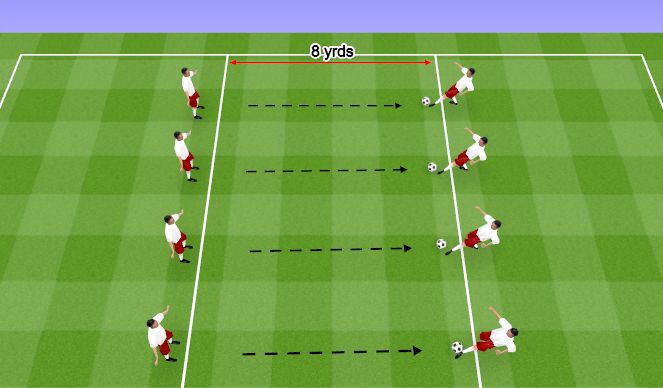 Football/Soccer Session Plan Drill (Colour): Simple Passing Warmup