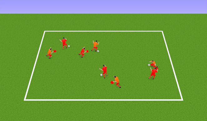 Football/Soccer Session Plan Drill (Colour): Warm Up 3
