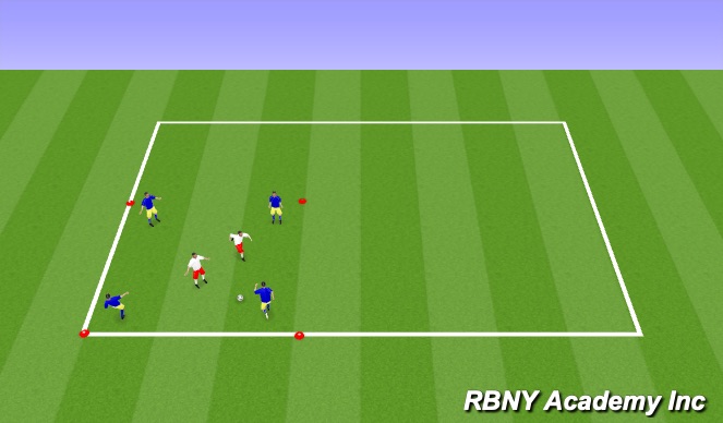 Football/Soccer Session Plan Drill (Colour): Rondo warm up
