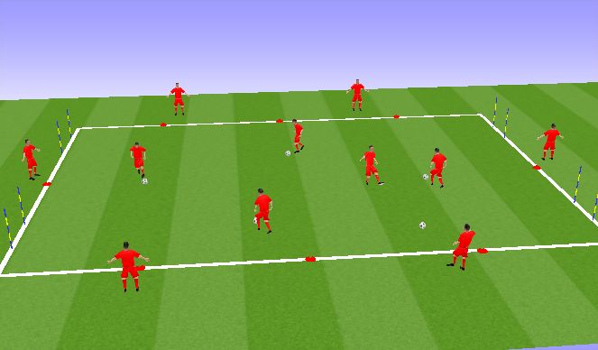 Football/Soccer Session Plan Drill (Colour): Random Exchange