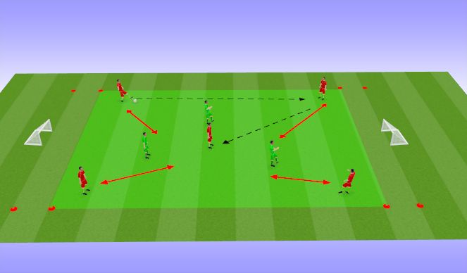 Football/Soccer Session Plan Drill (Colour): SMG 5V3/6V3