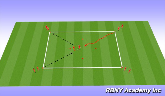 Football/Soccer Session Plan Drill (Colour): warm up