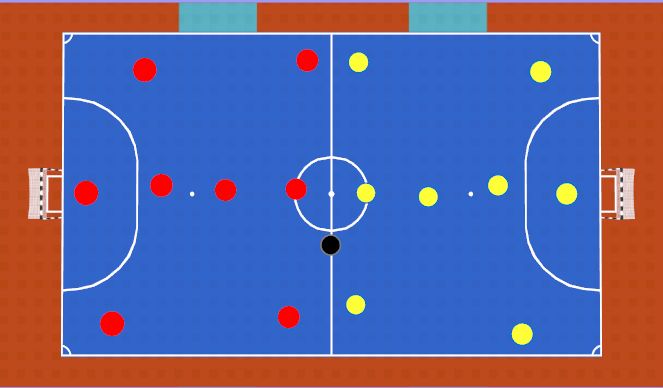 Futsal Session Plan Drill (Colour): Conditioned Game