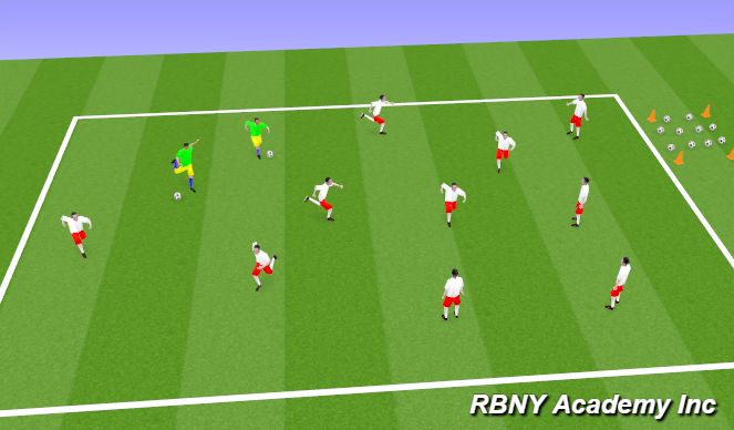 Football/Soccer Session Plan Drill (Colour): Aliens and Astronauts