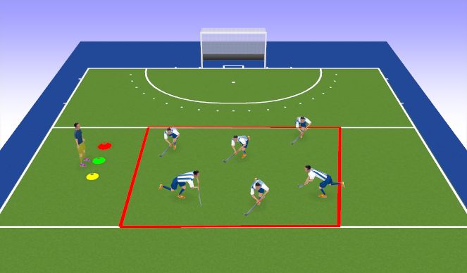 Hockey Session Plan Drill (Colour): Traffic Lights