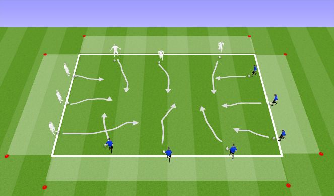 Football/Soccer Session Plan Drill (Colour): Warm Up Actitivy