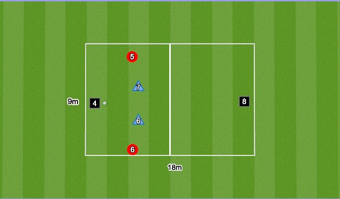 Football/Soccer Session Plan Drill (Colour): 2v2+2N