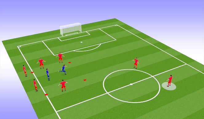 Football/Soccer Session Plan Drill (Colour): Rondo 7/8v2