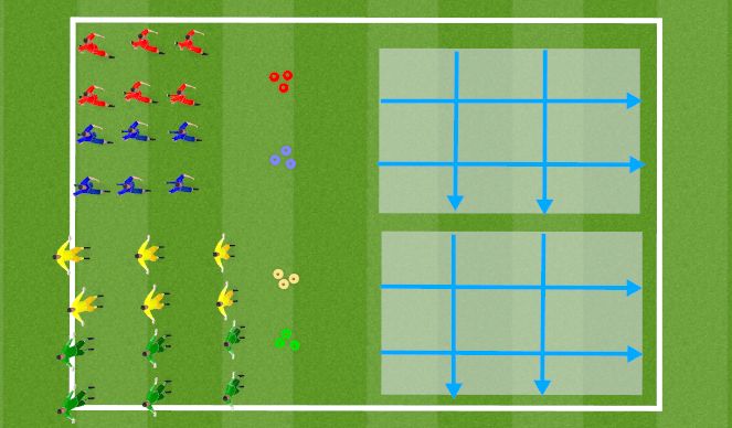 Football/Soccer Session Plan Drill (Colour): Primary 6 X and O