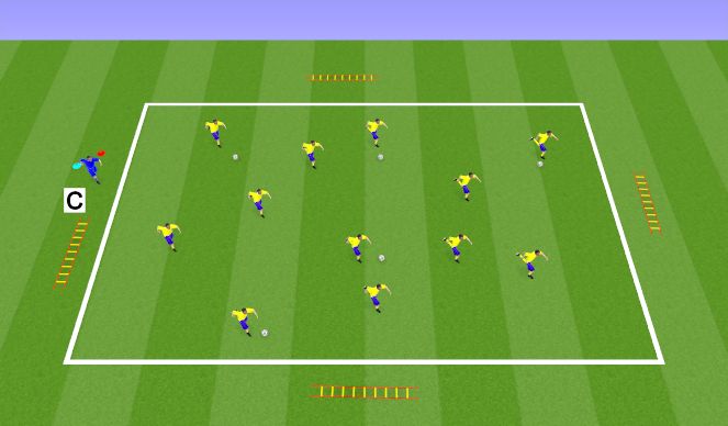 Fútbol Ejercicio del Plan de Sesiones (Color): Warm-up