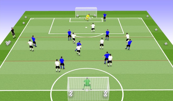 Football/Soccer Session Plan Drill (Colour): SSG(9vs9)