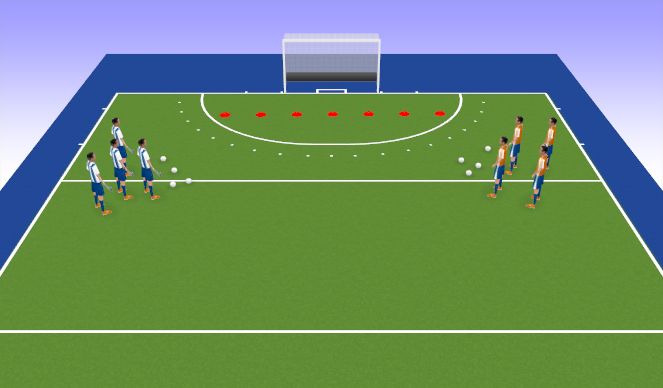 Hockey Session Plan Drill (Colour): Shooting Competition