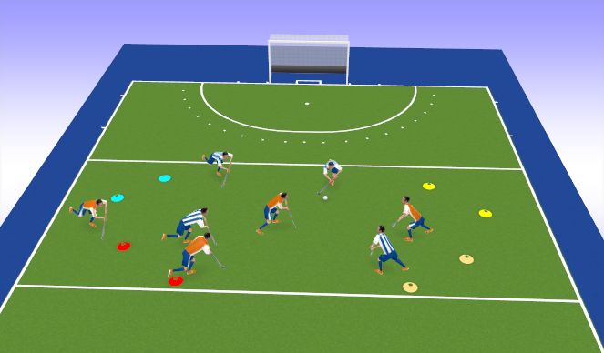 Hockey Session Plan Drill (Colour): Game - Gateways