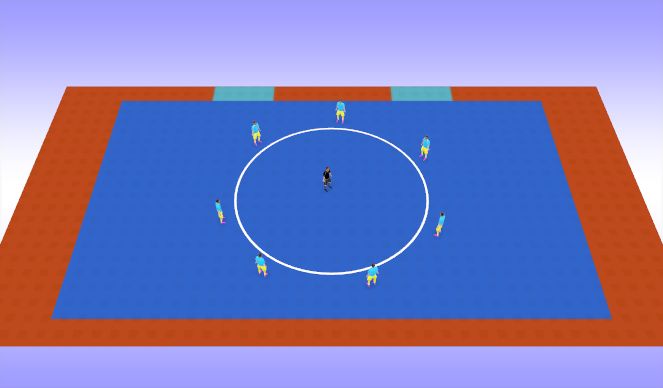 Futsal Session Plan Drill (Colour): Dynamic Stretch