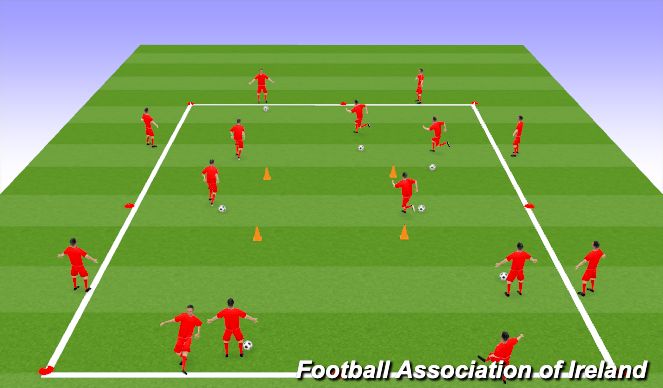 Football/Soccer Session Plan Drill (Colour): Animation 1